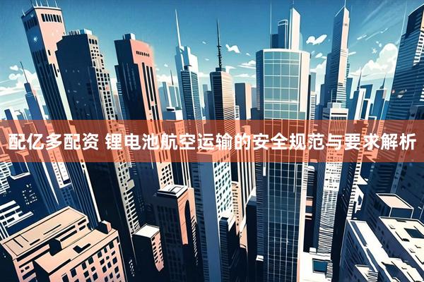 配亿多配资 锂电池航空运输的安全规范与要求解析